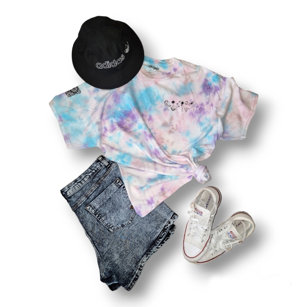 Gildan Oregon T-shirt Pastel Tie Dye Size XL